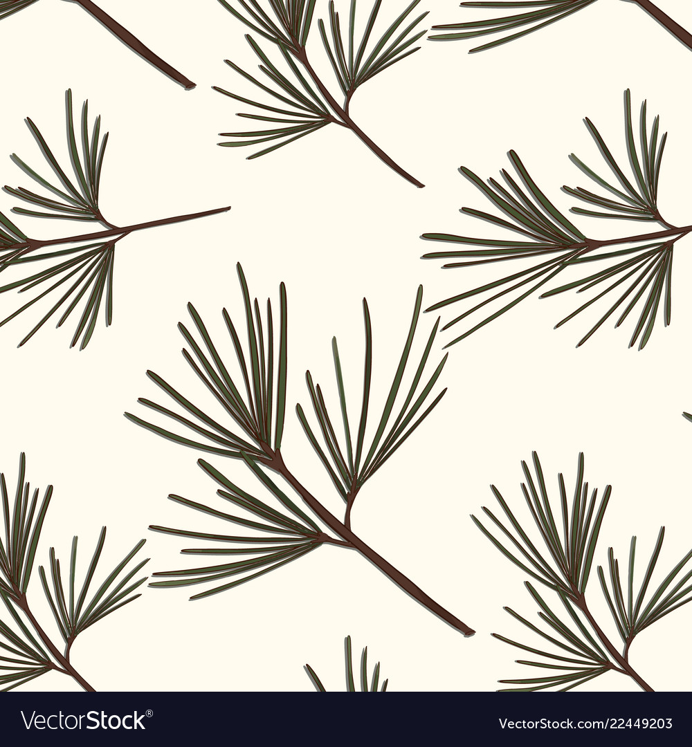 Evergreen tree pattern vintage new year Royalty Free Vector