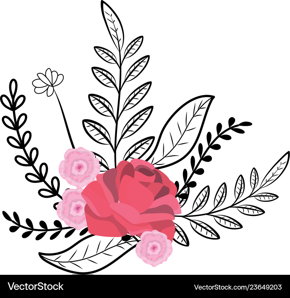 Flowers Wreath Cartoon Royalty Free Vector Image