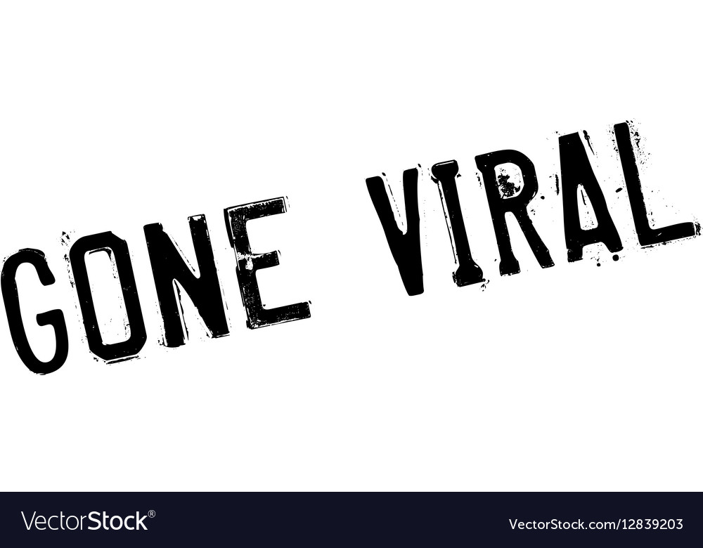 Gone viral rubber stamp