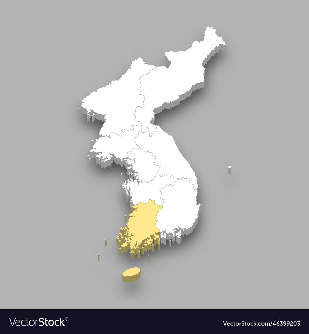 Honam historical region location within korea map