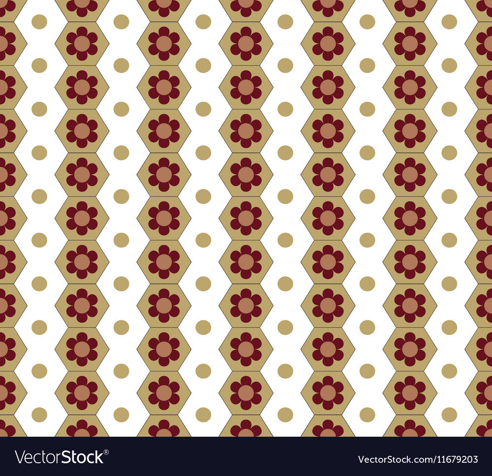 Honeycomb and circle seamless pattern