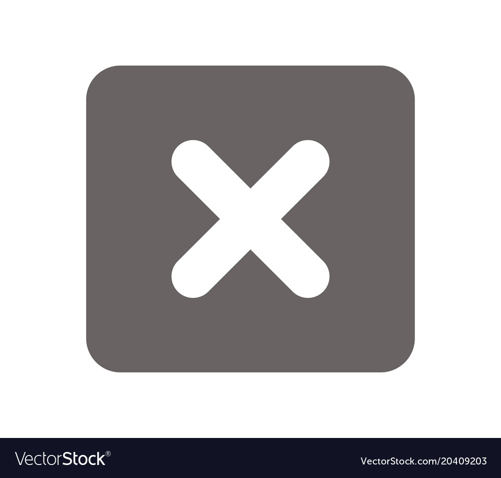 Icon close button Royalty Free Vector Image - VectorStock