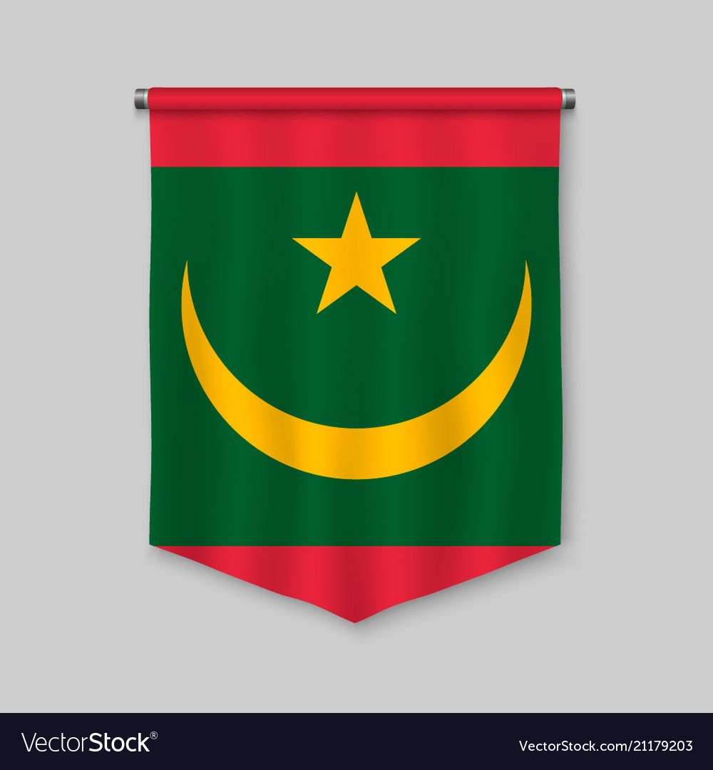 Pennant with flag