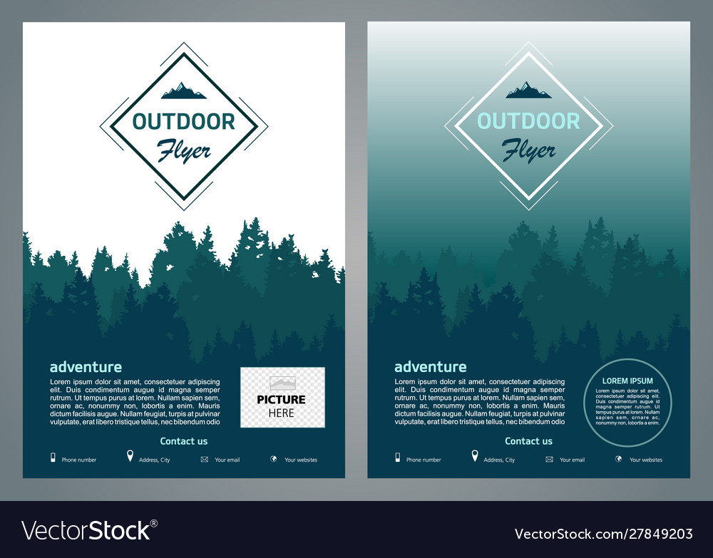 Set two outdoor flyer brochure background