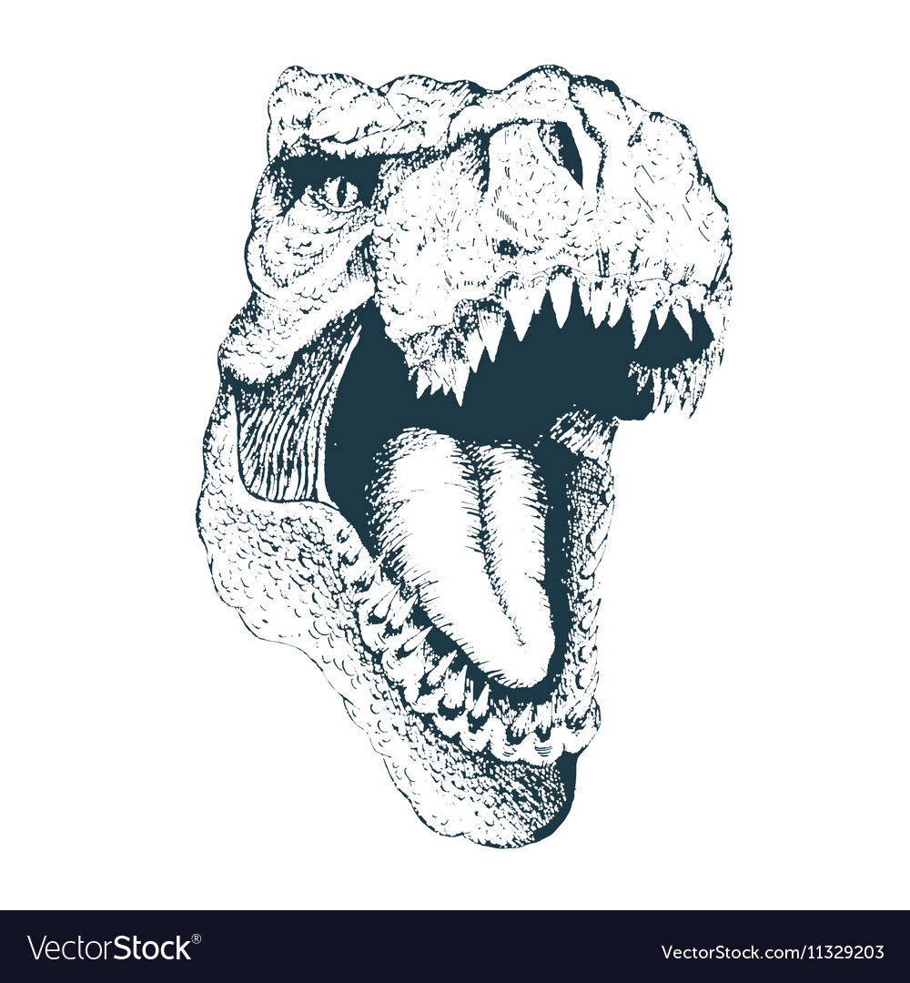 t rex head outline