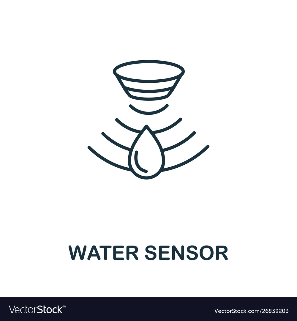 Water sensor outline icon thin line style from