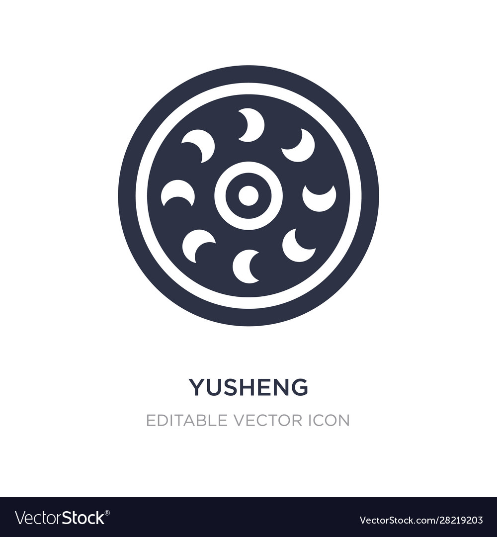 Yusheng icon on white background simple element