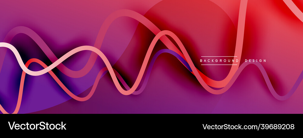 Abstract gradient background with wave line Vector Image