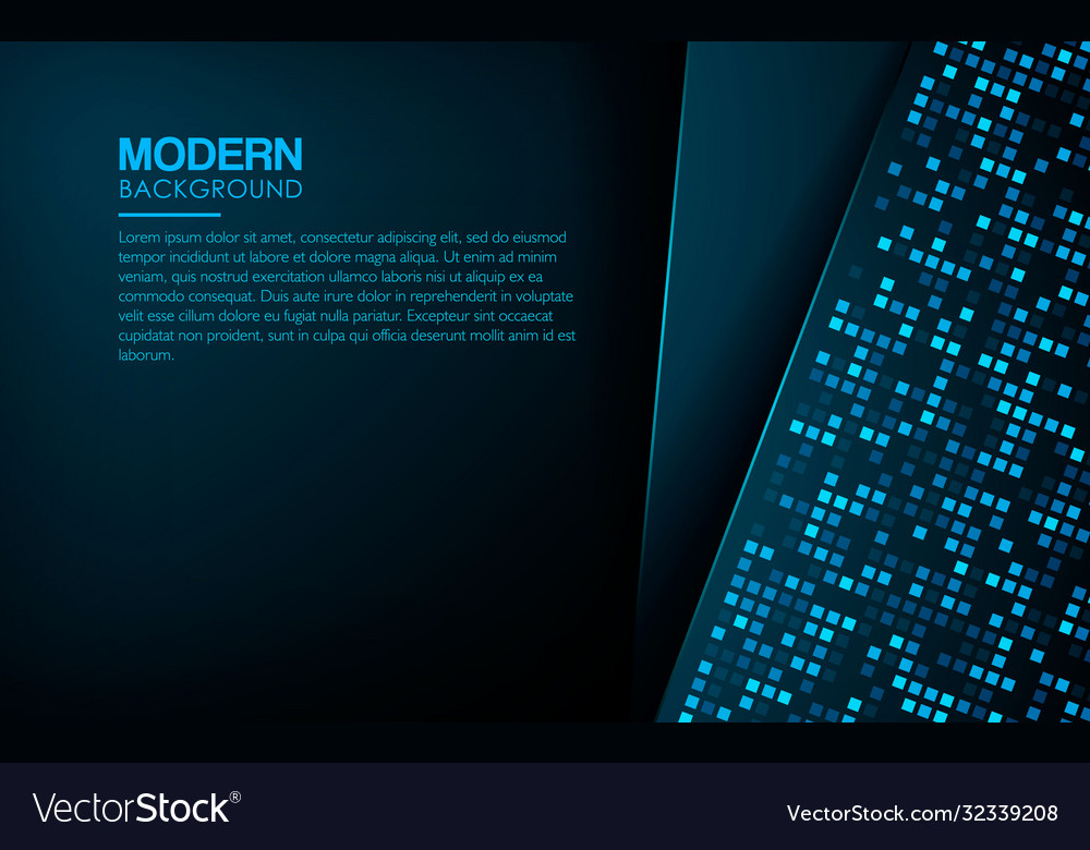 Dark abstract background with blue overlap layers vector image Dark abstract background with blue overlap layers