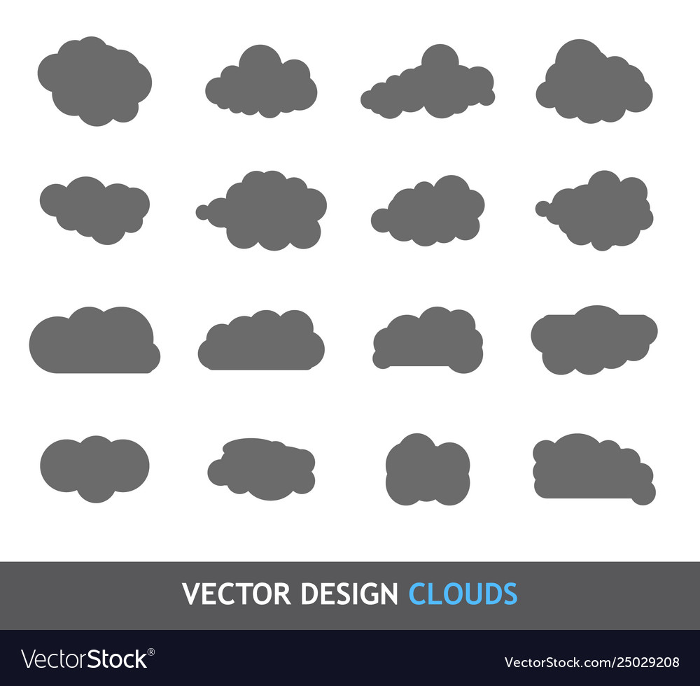 Design elements clouds vector image Design elements clouds