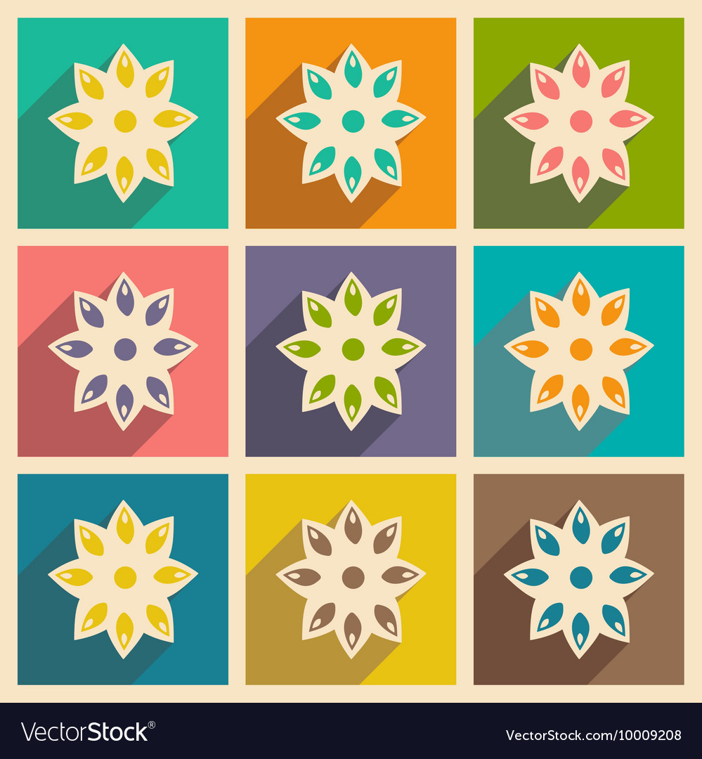 Flat with shadow concept and mobile application