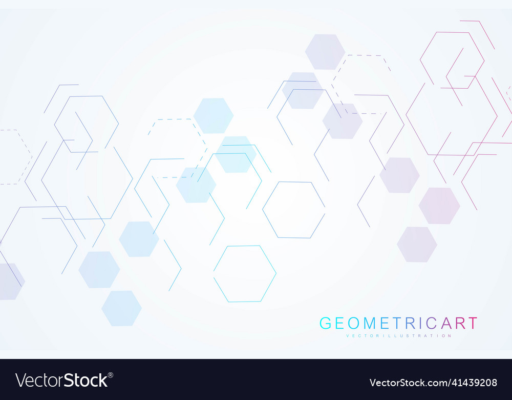 Hexagonal abstract background big data vector image Hexagonal abstract background big data
