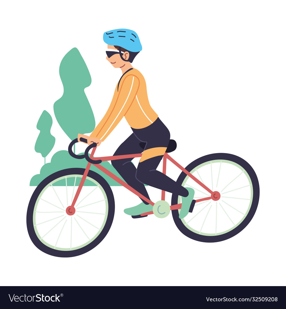 Man riding bike at park design Royalty Free Vector Image