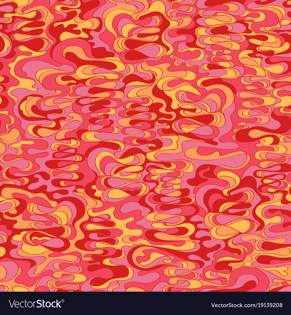 Red Cream Pattern with Swirls