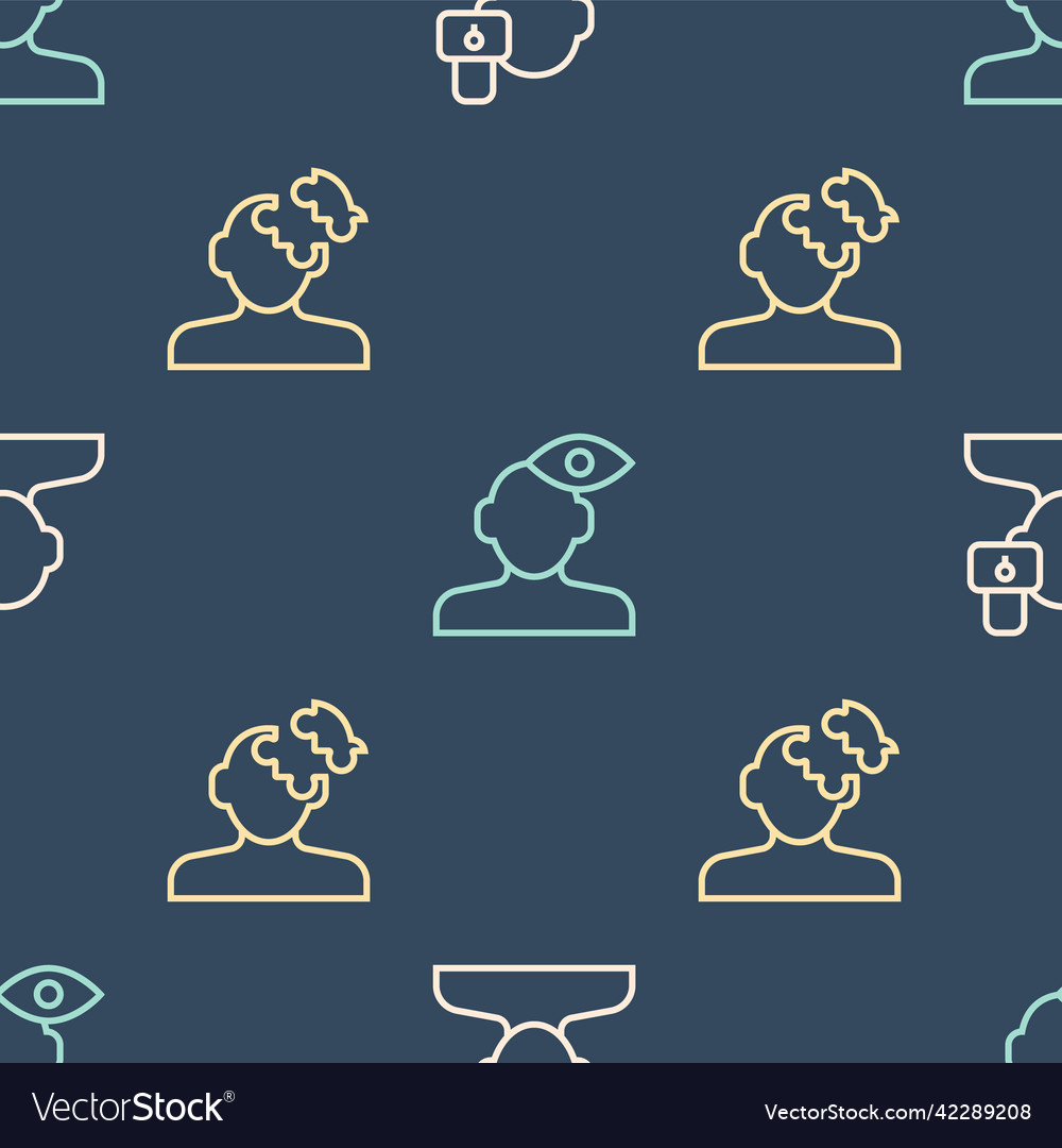 Set line closed personality solution problem vector image Set line closed personality solution problem
