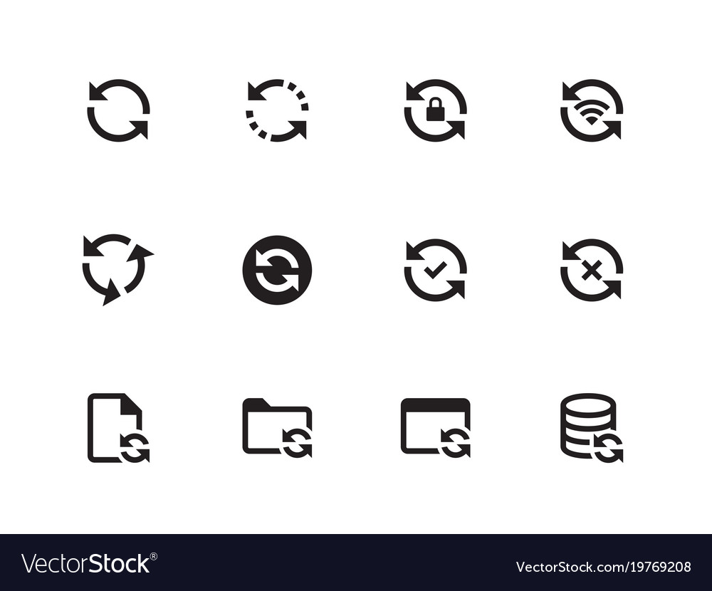Synchronization Icons - Refresh & Sync