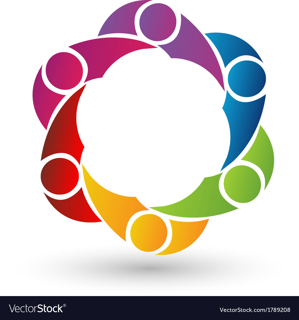 Teamwork People business logo Royalty Free Vector Image