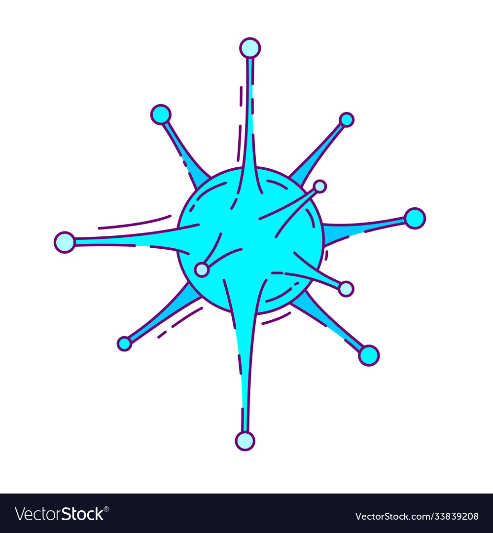 Virus germs and bacteria design objects character