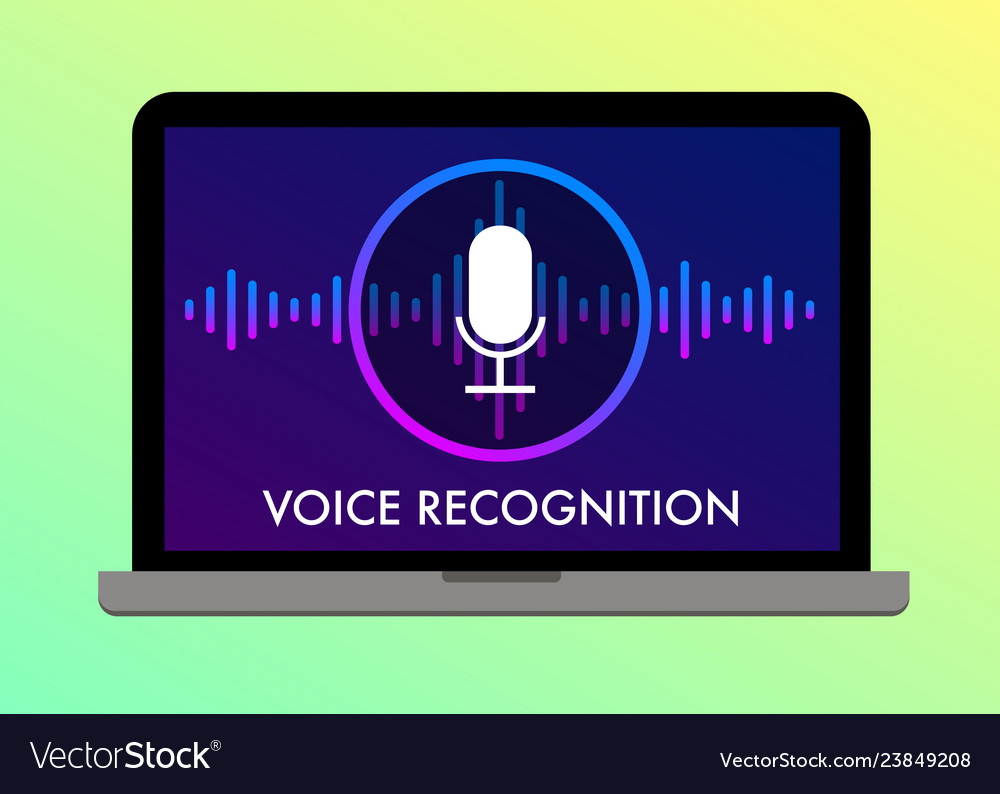 Voice recognition search speech detect icon Vector Image