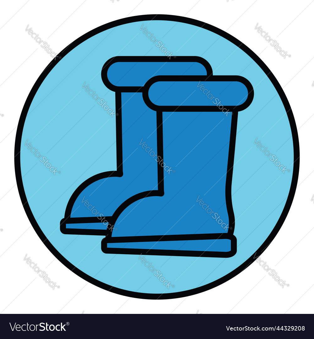 Winter boots on a white background