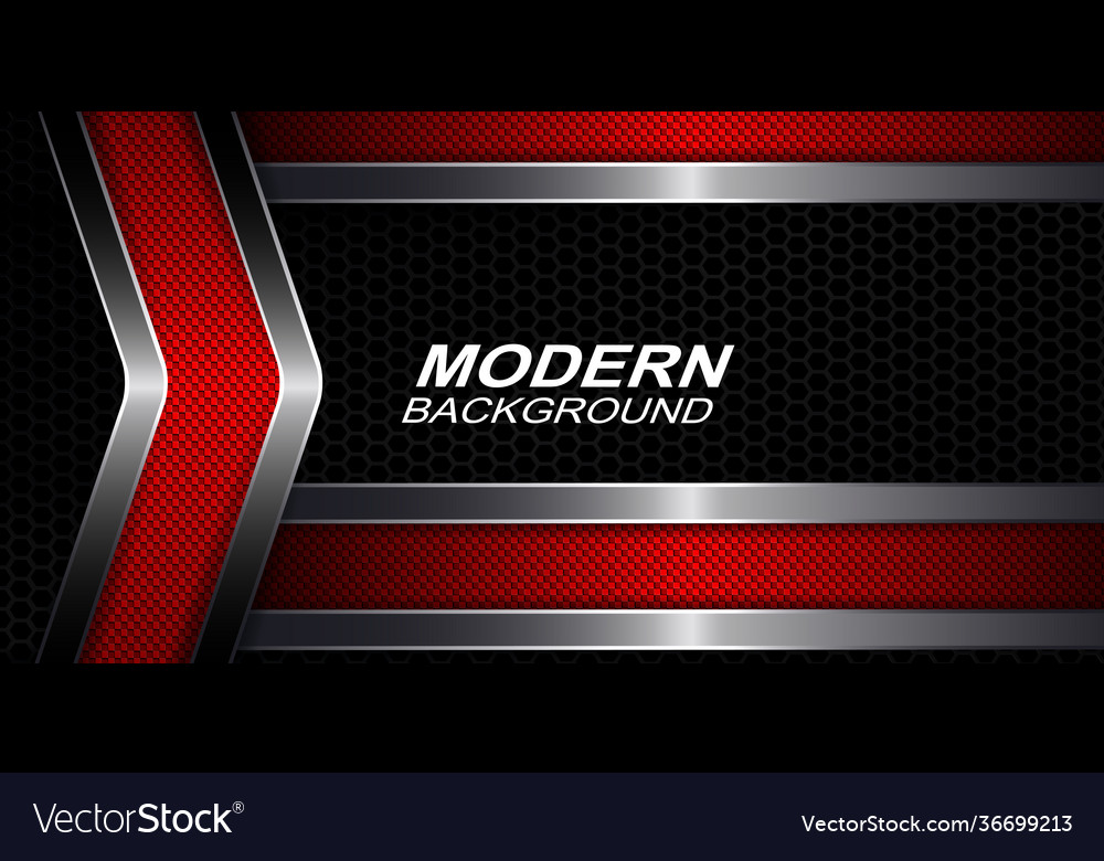 Black mesh design with red textured borders vector image Black mesh design with red textured borders