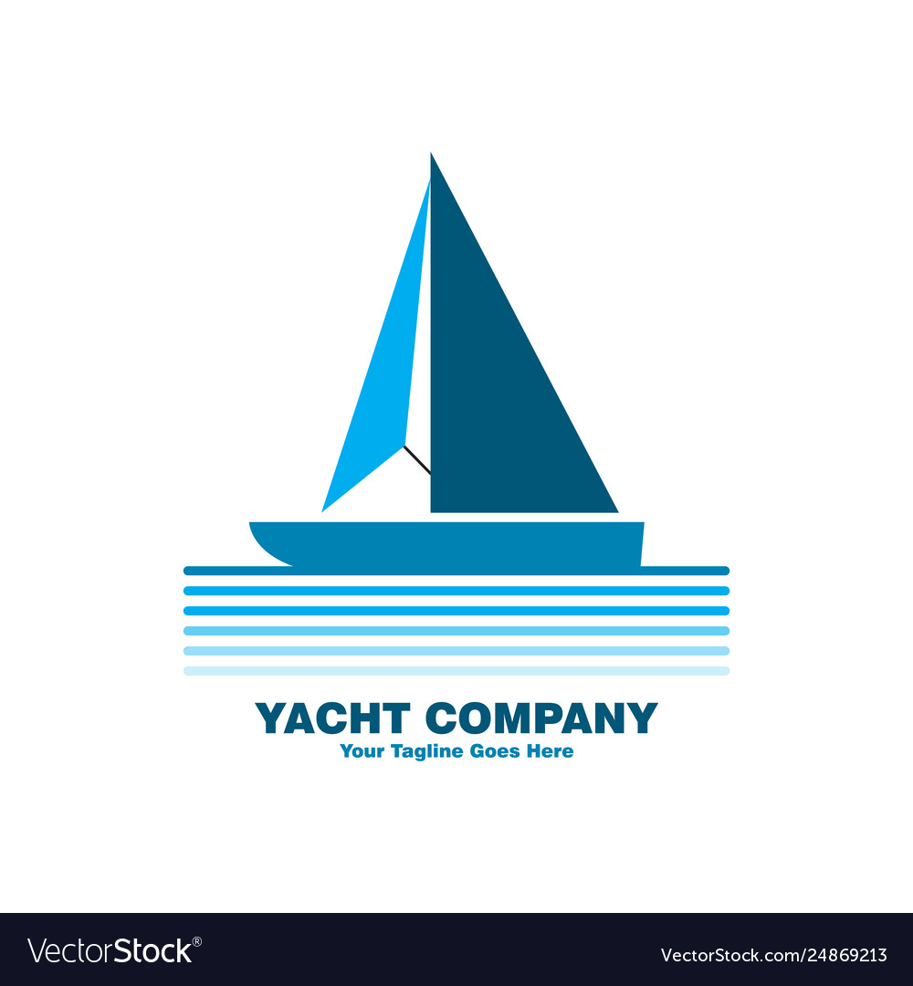 Blue yacht logo