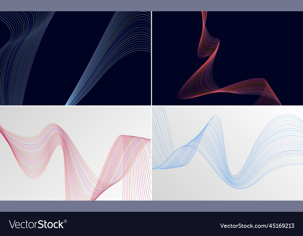 Collection of geometric minimal lines pattern set