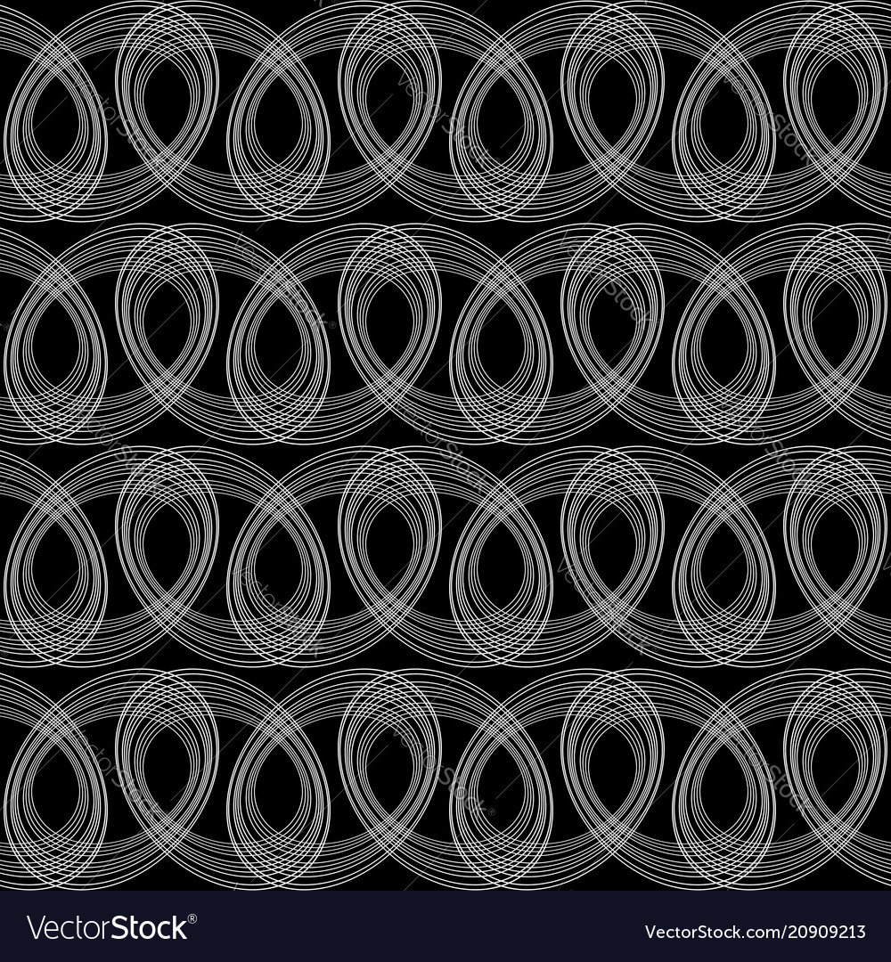 Design seamless monochrome ellipse pattern vector image Design seamless monochrome ellipse pattern