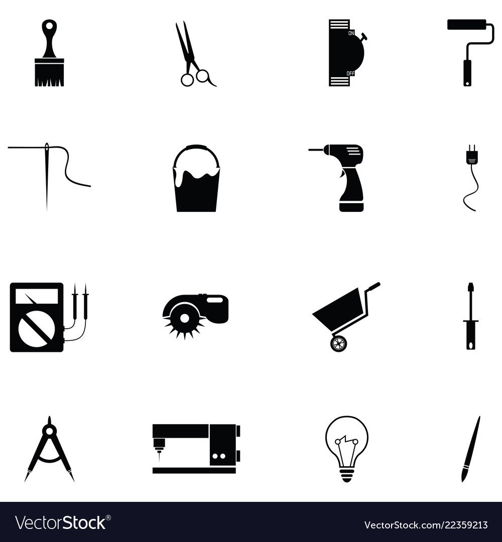 Diy tool icon set