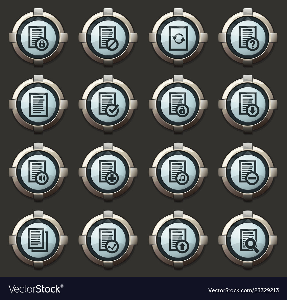 Documents icons set