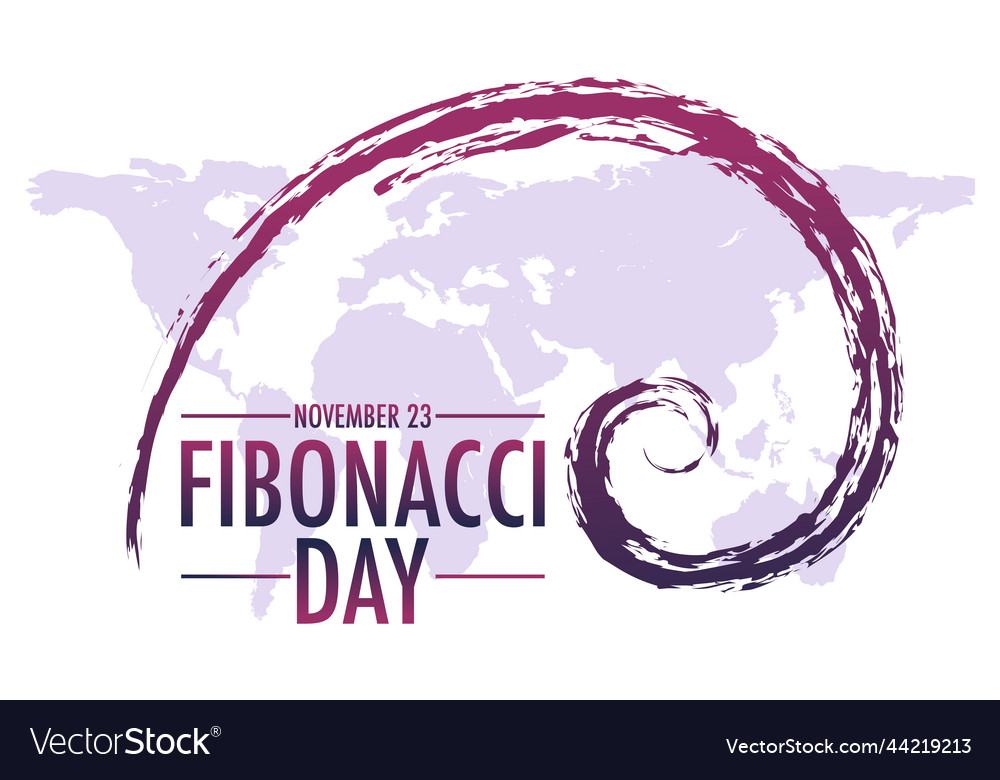 Fibonacci day poster design vector image Fibonacci day poster design
