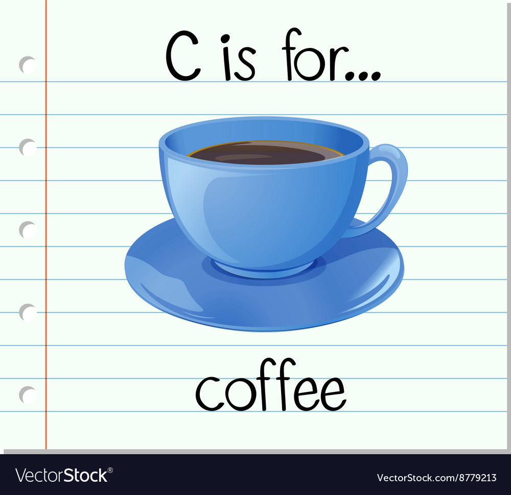 Flashcard Letter C Is For Coffee Royalty Free Vector Image