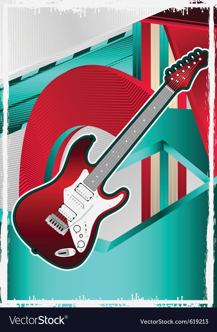 Guitar poster Royalty Free Vector Image - VectorStock