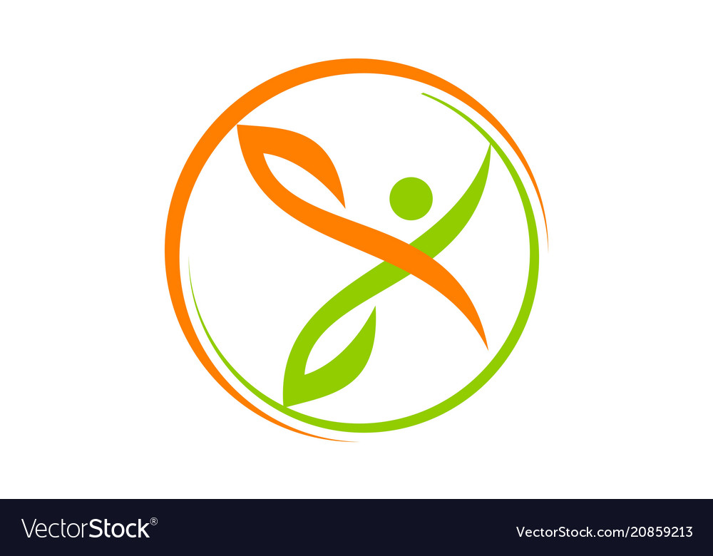 Health life logo design template Royalty Free Vector Image