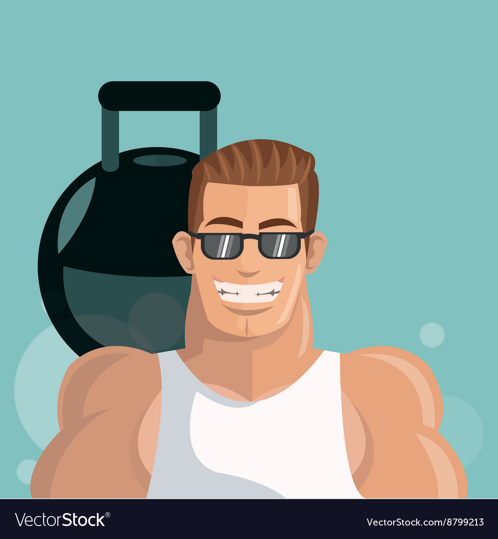 Healthy lifestyle cartoon man design