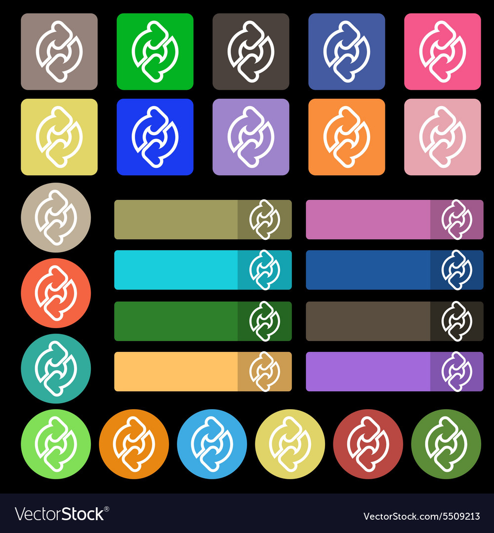 Refresh icon sign set from twenty seven