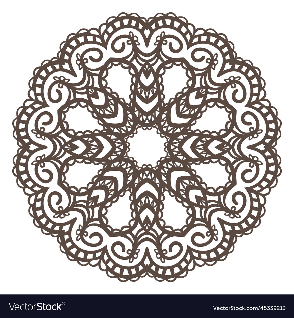 Round pattern circular ornament design element