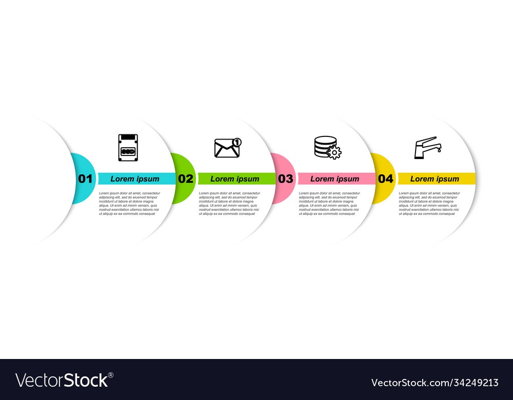 Set line ssd card new email incoming message vector image Set line ssd card new email incoming message