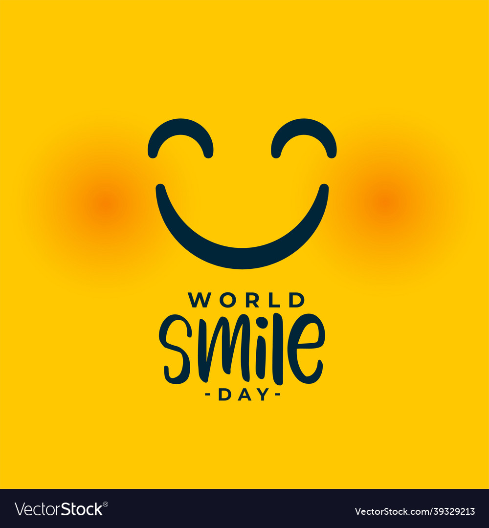 Smiling face for world smile day event