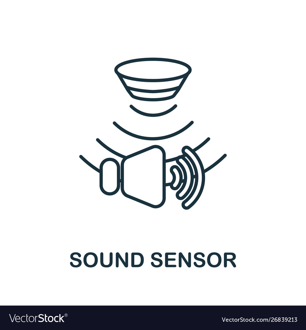 Sound sensor outline icon thin line style from