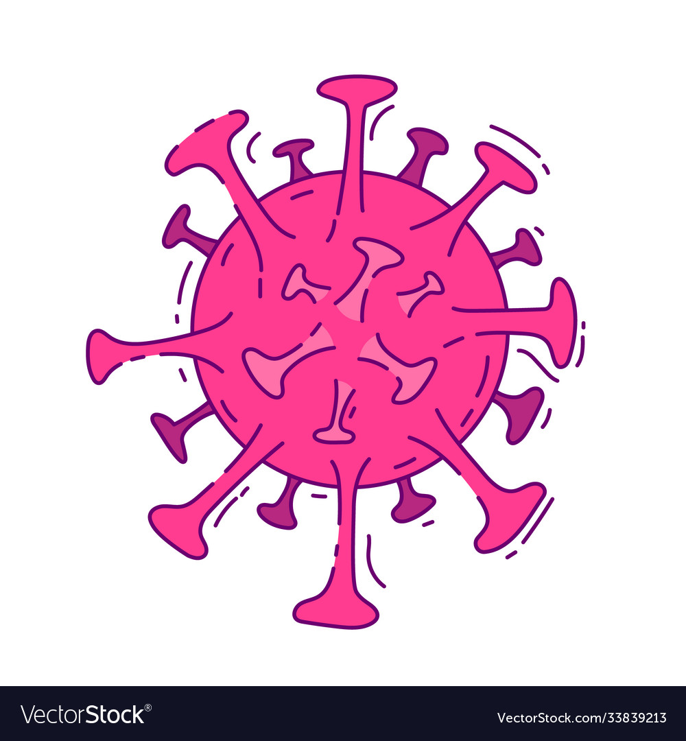 Virus germs and bacteria design objects character