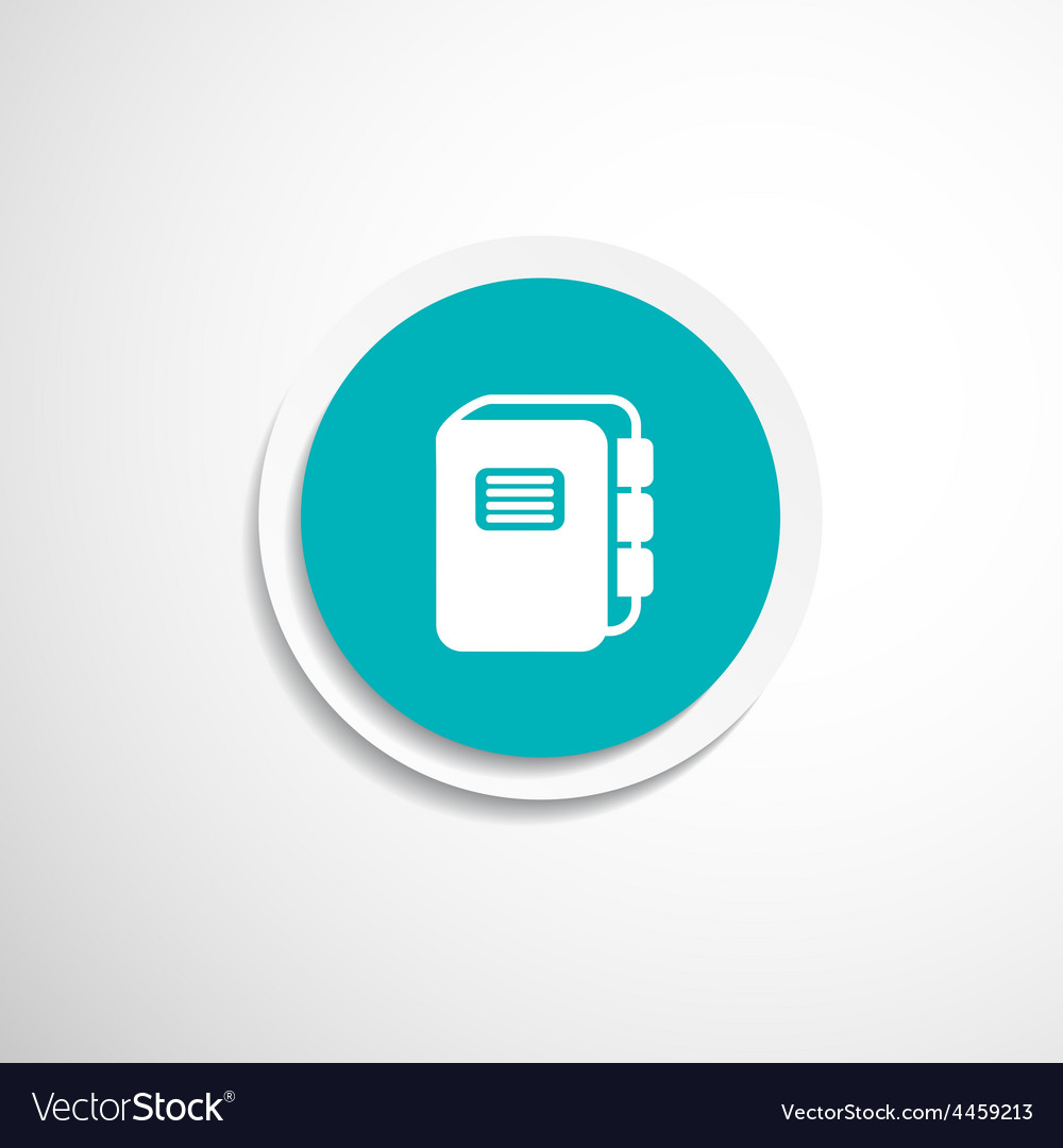 Web button flat design with shadow