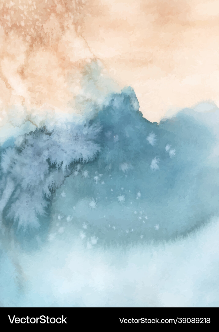 Abstract blue orange watercolor for background Vector Image