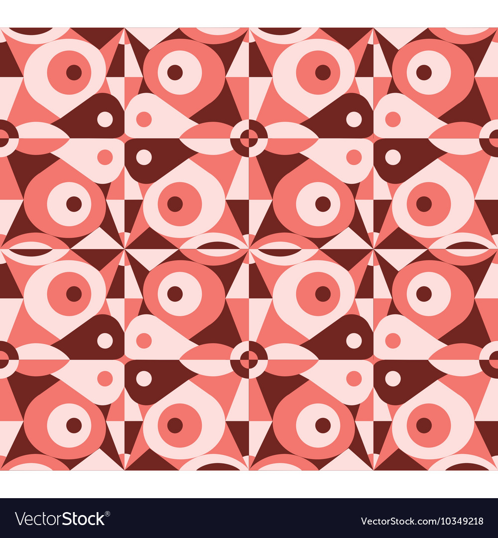 Abstract red geometrical seamless pattern