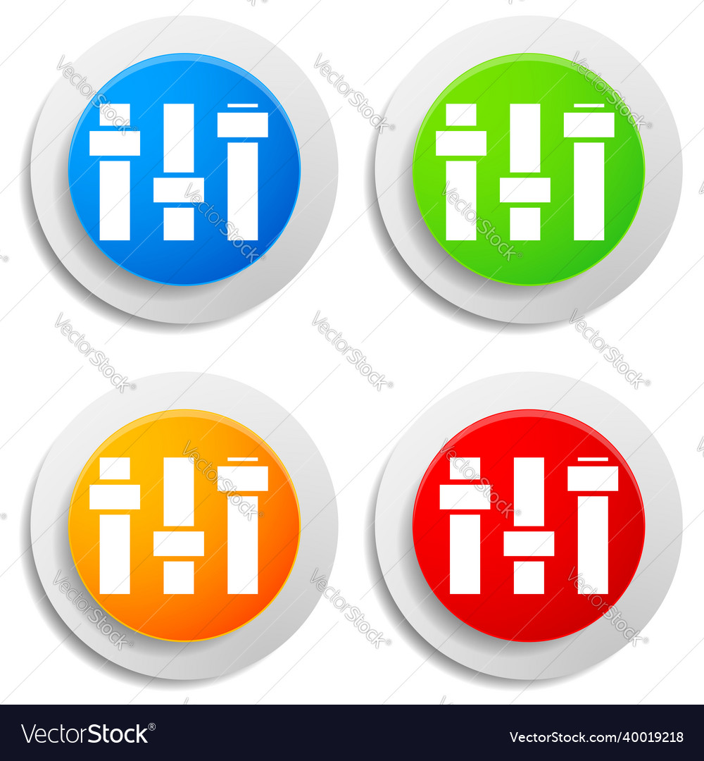 Adjuster slider tuner fader bars with levers knobs vector image Adjuster slider tuner fader bars with levers knobs