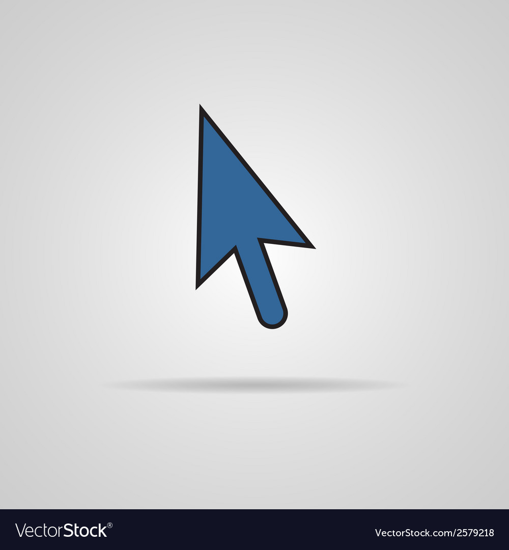 Arrow cursor icon with shadow