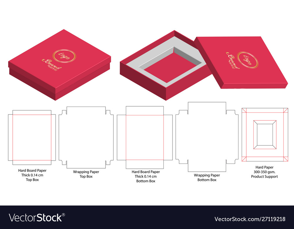 Box Packaging Die Cut Template