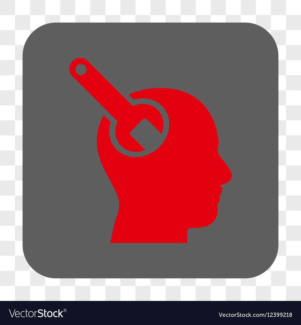 Brain tool rounded square button