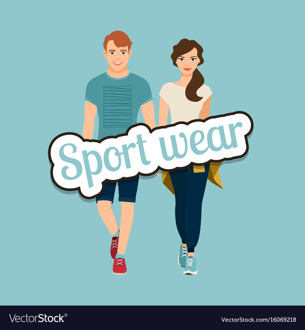 Paar in Sportbekleidung