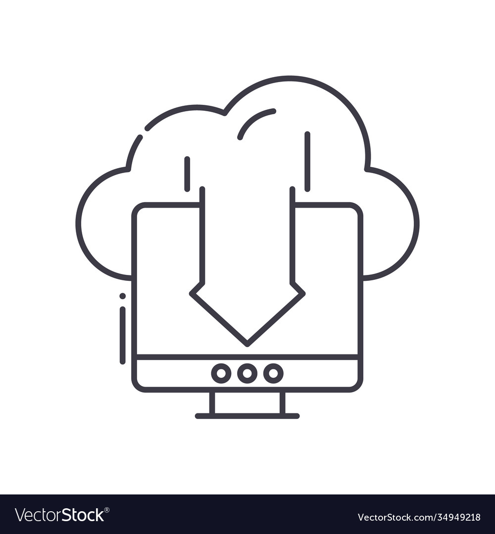 Data control panel icon linear isolated Vector Image Data control panel icon linear isolated